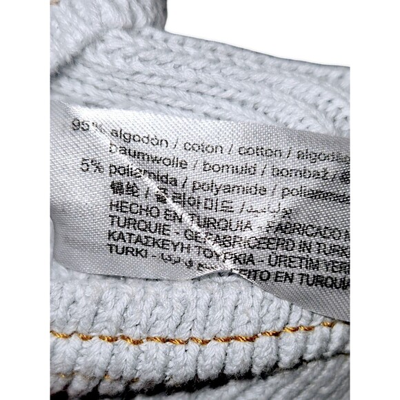 New Zara open Back  Knit Sweater Apron Y2K  Preppy Overall Dress Baby Blue M - Picture 5 of 7